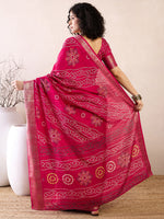 Thumbnail for NOZ2TOZ Women's Muga Silk Pink Printed Ready to Wear With Blouse Piece - Distacart