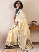 Thumbnail for NOZ2TOZ Women's Cotton Yellow Printed Ready to Wear With Blouse Piece - Distacart