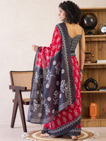Thumbnail for NOZ2TOZ Women's Cotton Pink Printed Ready to Wear With Blouse Piece - Distacart