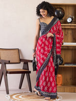 Thumbnail for NOZ2TOZ Women's Cotton Pink Printed Ready to Wear With Blouse Piece - Distacart