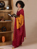 Thumbnail for NOZ2TOZ Women's Cotton Mustard Printed Ready to Wear With Blouse Piece - Distacart