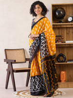 Thumbnail for NOZ2TOZ Women's Cotton Yellow Printed Ready to Wear With Blouse Piece - Distacart