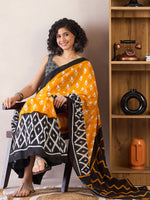 Thumbnail for NOZ2TOZ Women's Cotton Yellow Printed Ready to Wear With Blouse Piece - Distacart