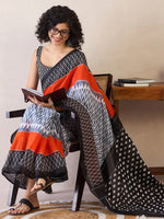 Thumbnail for NOZ2TOZ Women's Cotton Grey Printed Ready to Wear With Blouse Piece - Distacart