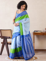Thumbnail for NOZ2TOZ Women's Cotton Light Blue Printed Ready to Wear With Blouse Piece - Distacart