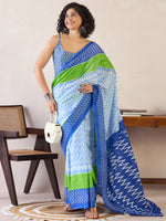 Thumbnail for NOZ2TOZ Women's Cotton Light Blue Printed Ready to Wear With Blouse Piece - Distacart