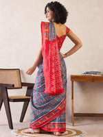 Thumbnail for NOZ2TOZ Women's Cotton Grey Printed Ready to Wear With Blouse Piece - Distacart
