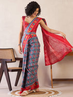 Thumbnail for NOZ2TOZ Women's Cotton Grey Printed Ready to Wear With Blouse Piece - Distacart