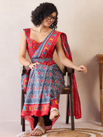 Thumbnail for NOZ2TOZ Women's Cotton Grey Printed Ready to Wear With Blouse Piece - Distacart