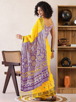 Thumbnail for NOZ2TOZ Women's Cotton Yellow Printed Ready to Wear With Blouse Piece - Distacart