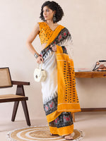Thumbnail for NOZ2TOZ Women's Cotton White Printed Ready to Wear With Blouse Piece - Distacart