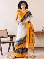 Thumbnail for NOZ2TOZ Women's Cotton White Printed Ready to Wear With Blouse Piece - Distacart