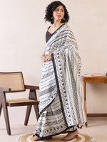 Thumbnail for NOZ2TOZ Women's Cotton White Printed Ready to Wear With Blouse Piece - Distacart