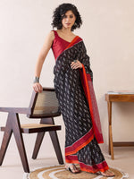 Thumbnail for NOZ2TOZ Women's Cotton Black Printed Ready to Wear With Blouse Piece - Distacart
