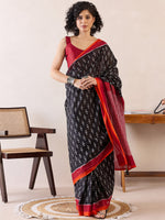 Thumbnail for NOZ2TOZ Women's Cotton Black Printed Ready to Wear With Blouse Piece - Distacart