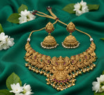 Thumbnail for Jewel City Traditional Handcrafted Gold-Plated Temple Necklace Set - Distacart