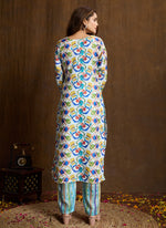 Thumbnail for Prazu Fashion Multi Color Printed Cotton Blend Kurta Pant Set - Distacart