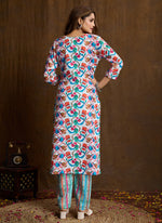 Thumbnail for Prazu Fashion Multi Color Printed Cotton Blend Kurta Pant Set - Distacart