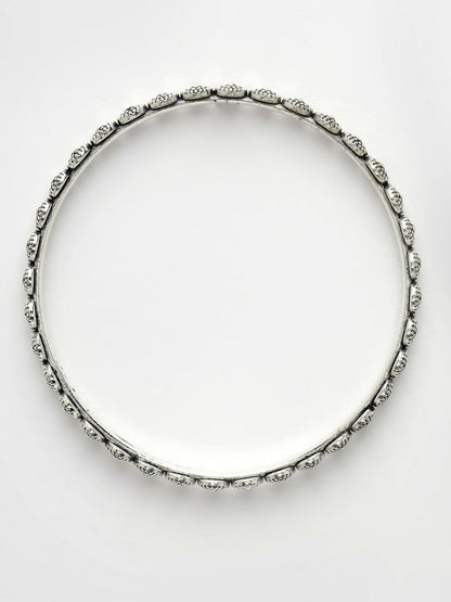 NVR Women's Set of 4 Silver-Toned German Silver Oxidised Bangles - Distacart