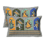Thumbnail for Rudra Bazaar Multicolour 210 TC Cotton Double King Bedsheet With 2 Pillow Covers