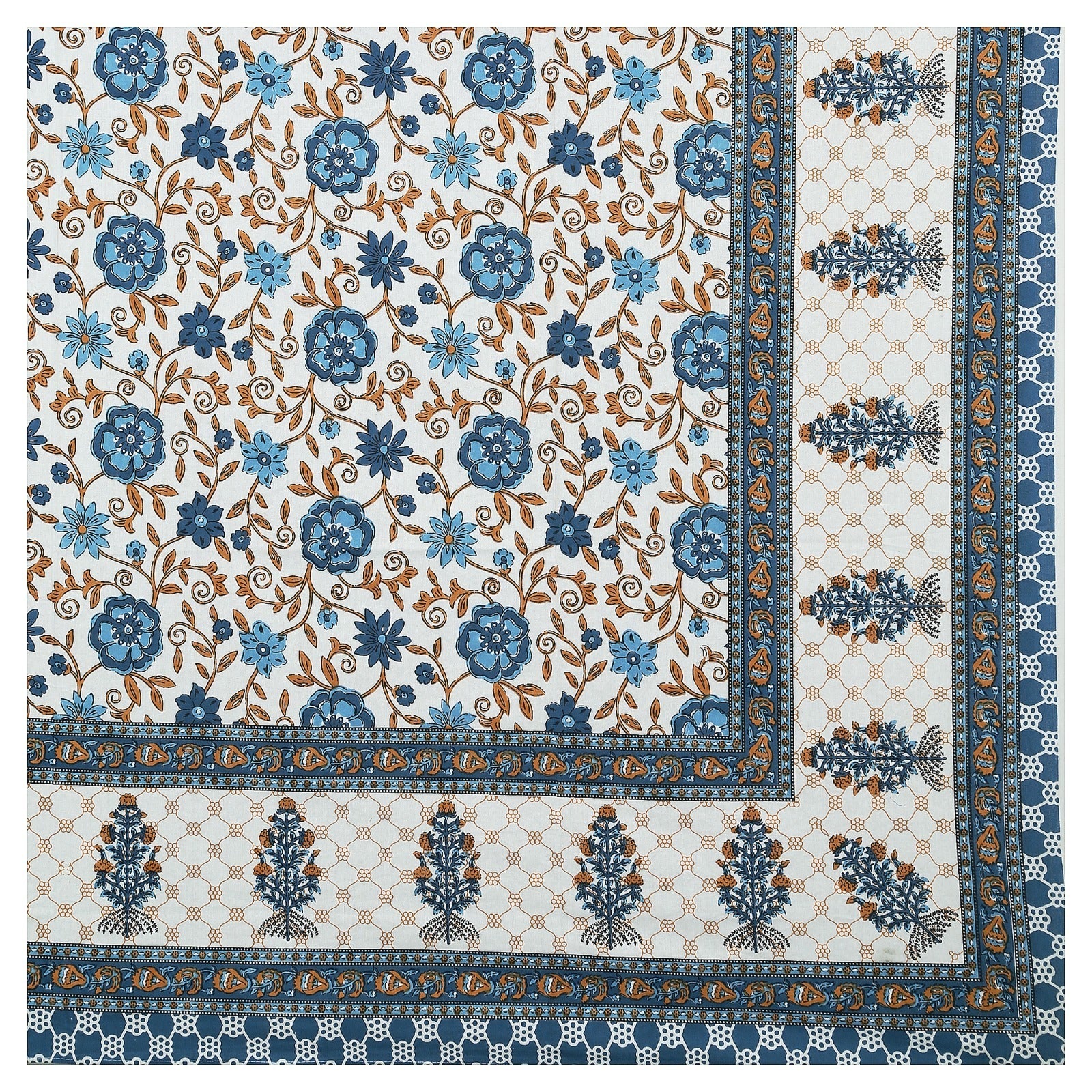 Rudra Bazaar Multicolour 210 TC Cotton Double King Bedsheet With 2 Pillow Covers - Distacart