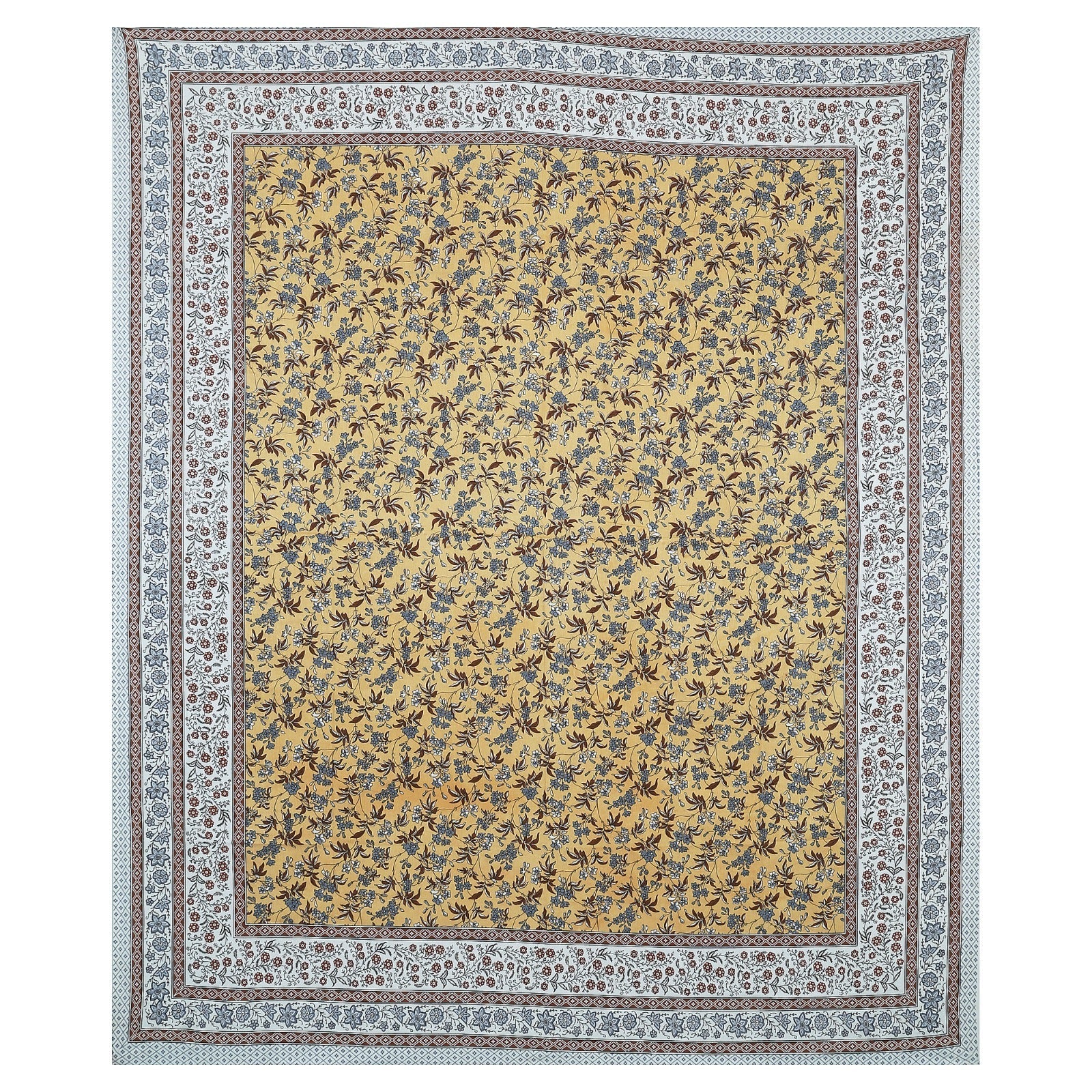 Rudra Bazaar Multicolour 210 TC Cotton Double King Bedsheet With 2 Pillow Covers - Distacart