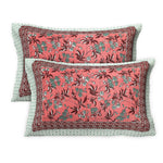 Thumbnail for Rudra Bazaar Multicolour 210 TC Cotton Double King Bedsheet With 2 Pillow Covers