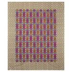 Thumbnail for Rudra Bazaar Multicolour 210 TC Cotton Double King Bedsheet With 2 Pillow Covers