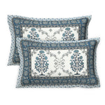 Thumbnail for Rudra Bazaar Multicolour 210 TC Cotton Double King Bedsheet With 2 Pillow Covers