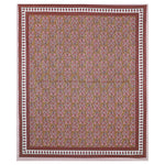 Thumbnail for Rudra Bazaar Multicolour 210 TC Cotton Double King Bedsheet With 2 Pillow Covers