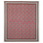 Thumbnail for Rudra Bazaar Multicolour 210 TC Cotton Double King Bedsheet With 2 Pillow Covers