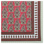 Thumbnail for Rudra Bazaar Multicolour 210 TC Cotton Double King Bedsheet With 2 Pillow Covers