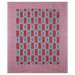 Thumbnail for Rudra Bazaar Multicolour 210 TC Cotton Double King Bedsheet With 2 Pillow Covers