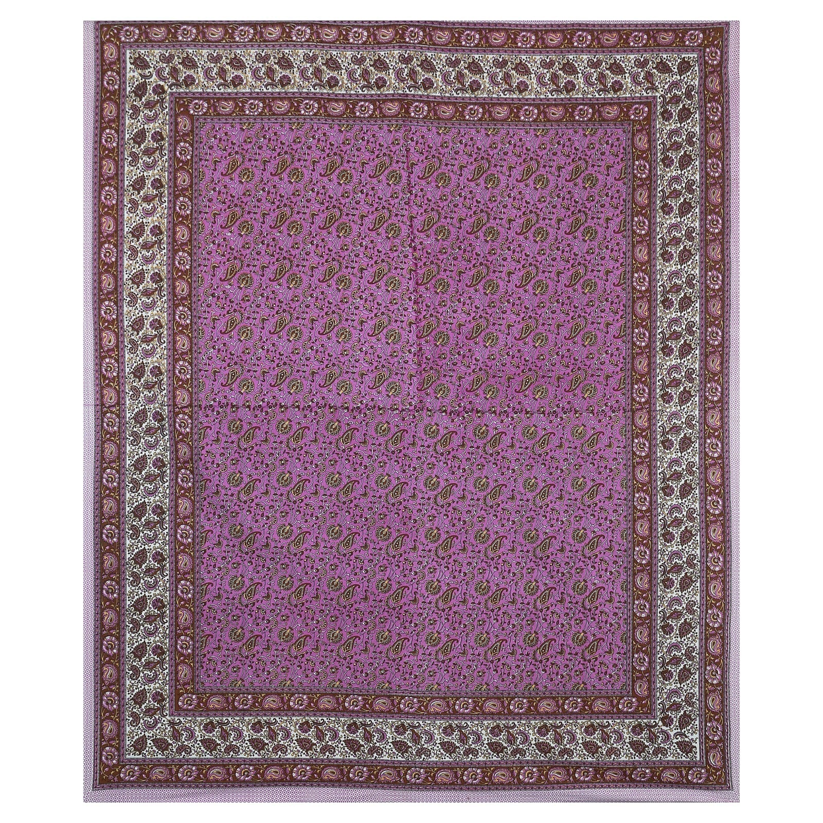 Rudra Bazaar Multicolour 210 TC Cotton Double King Bedsheet With 2 Pillow Covers - Distacart