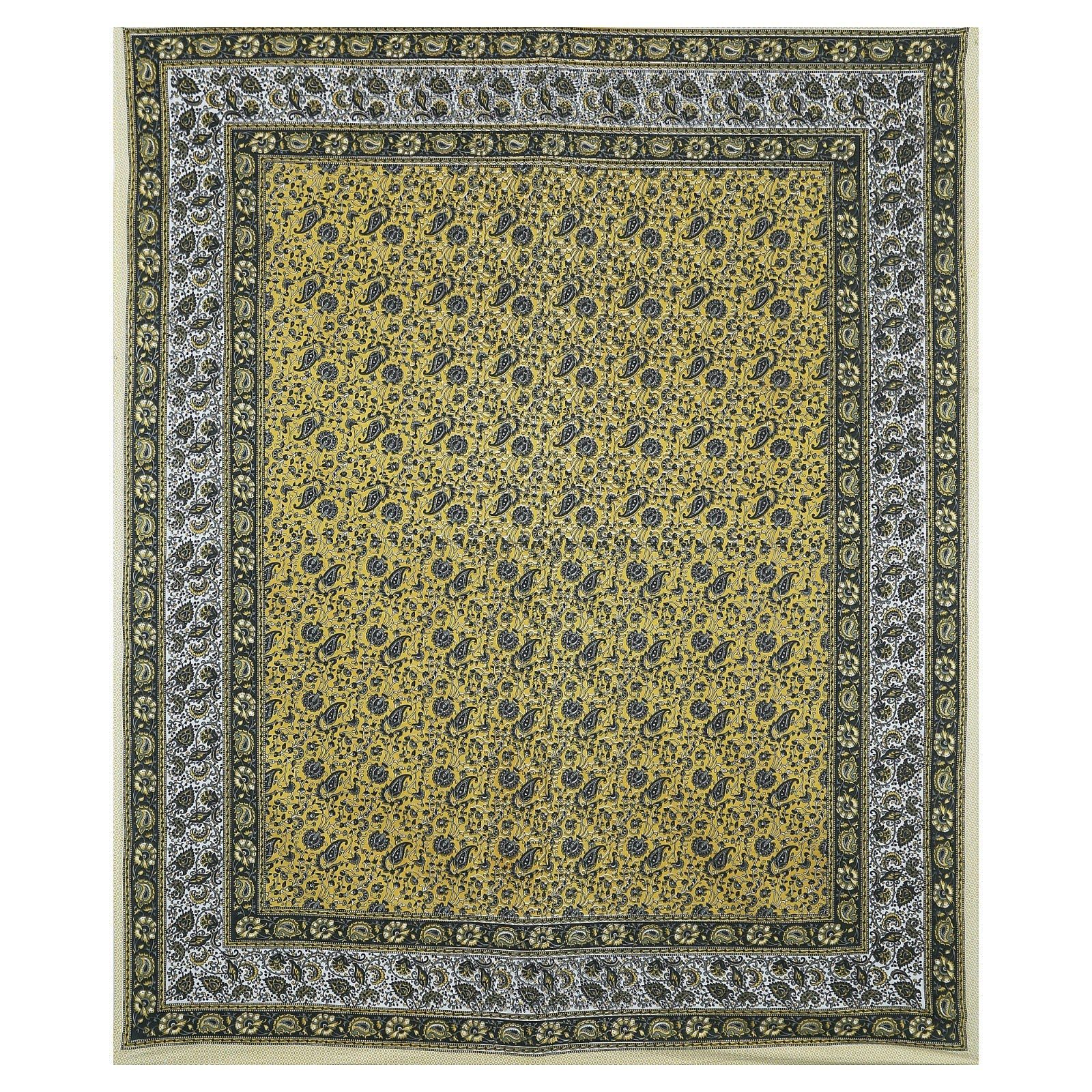 Rudra Bazaar Multicolour 210 TC Cotton Double King Bedsheet With 2 Pillow Covers - Distacart