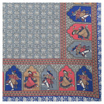 Thumbnail for Rudra Bazaar Multicolour 210 TC Cotton Double King Bedsheet With 2 Pillow Covers