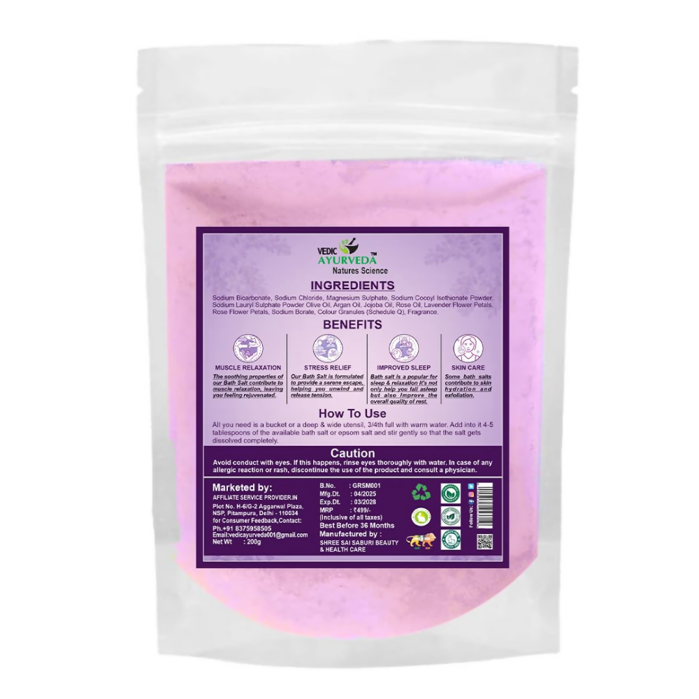 VedicAyurveda Lavender Bath Salt - Dista