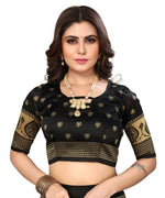 Thumbnail for Vamika Black Printed Art Silk Saree - Distacart