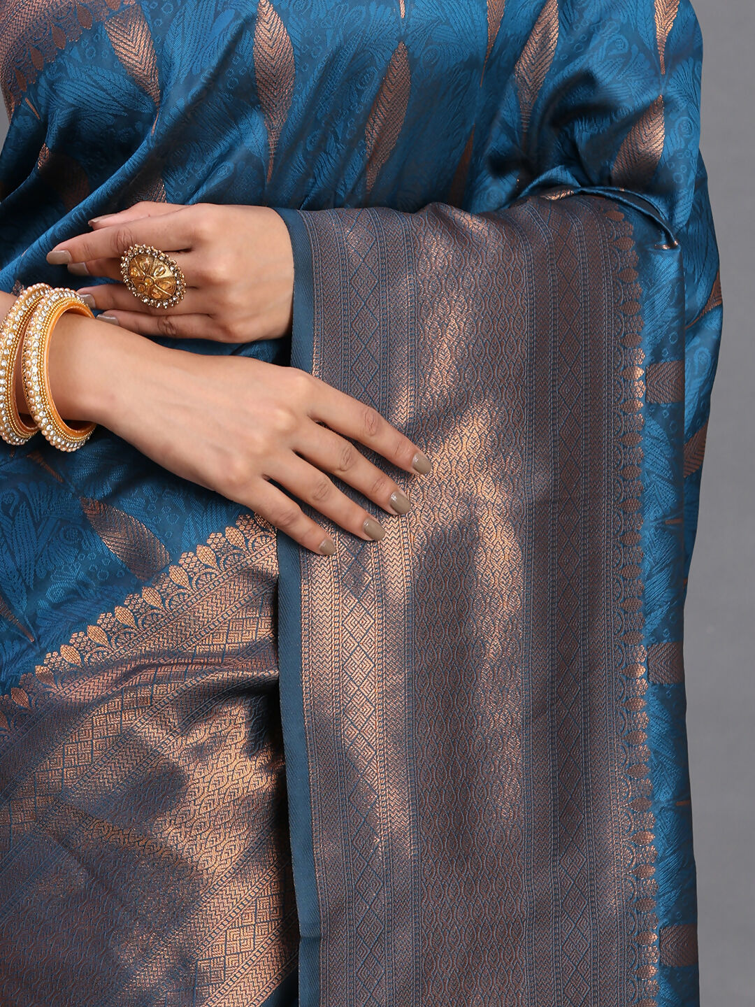 Astita Silk Peach Saree