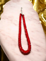 Thumbnail for Inhanns Noor-E-Jalwa – Handmade Crystal Bead Necklace -Adjustable - Red Only Necklace - Distacart