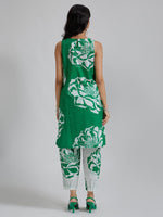 Thumbnail for Malishka Women's Printed Flared Kurta With Pant Set - Green - Distacart