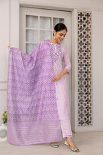 Thumbnail for Malishka Women's Viscose Yoke Design Solid Straight Kurta Pant With Dupatta - Distacart