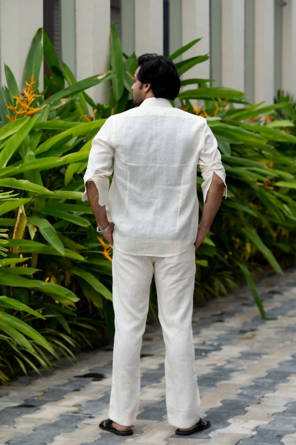 Linen Light Blue Coastal Calm Shirt By Hilo Design