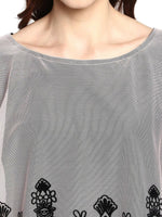 Thumbnail for Ahalyaa Women's Beautiful Black Crepe Printed Kurta with Attached Dupatta - Distacart