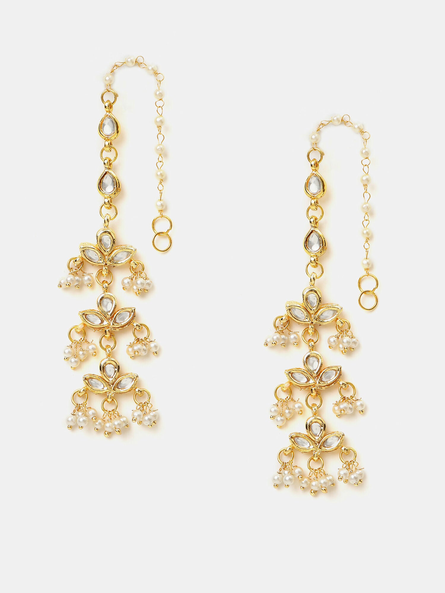 Ruby Raang Chandani Moti Earrings - Distacart