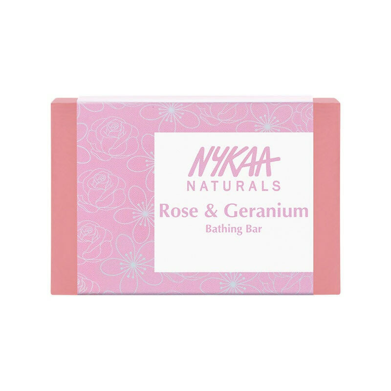 Nykaa Naturals Rose & Geranium Balancing Bathing Soap - Distacart