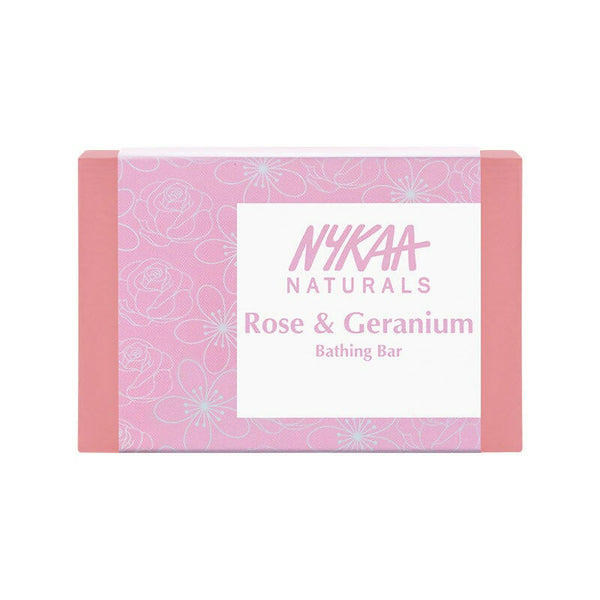 Nykaa Naturals Rose & Geranium Balancing Bathing Soap - Distacart