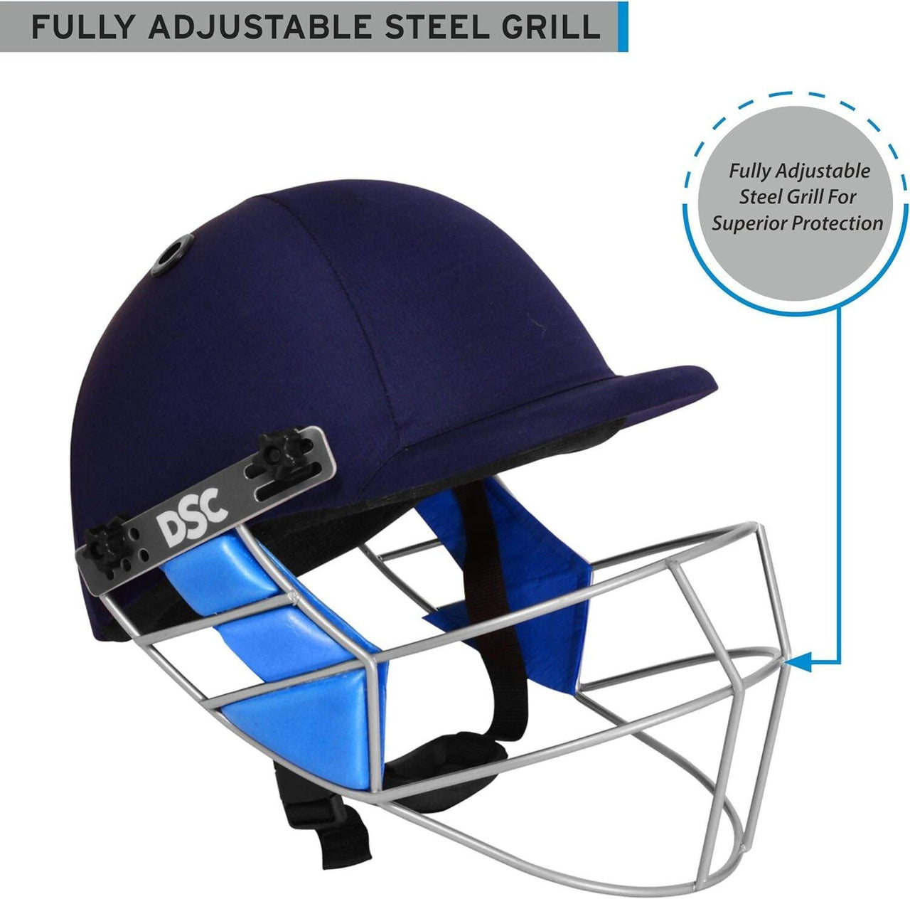 DSC Guard Cricket Helmet Small (Navy) - Distacart