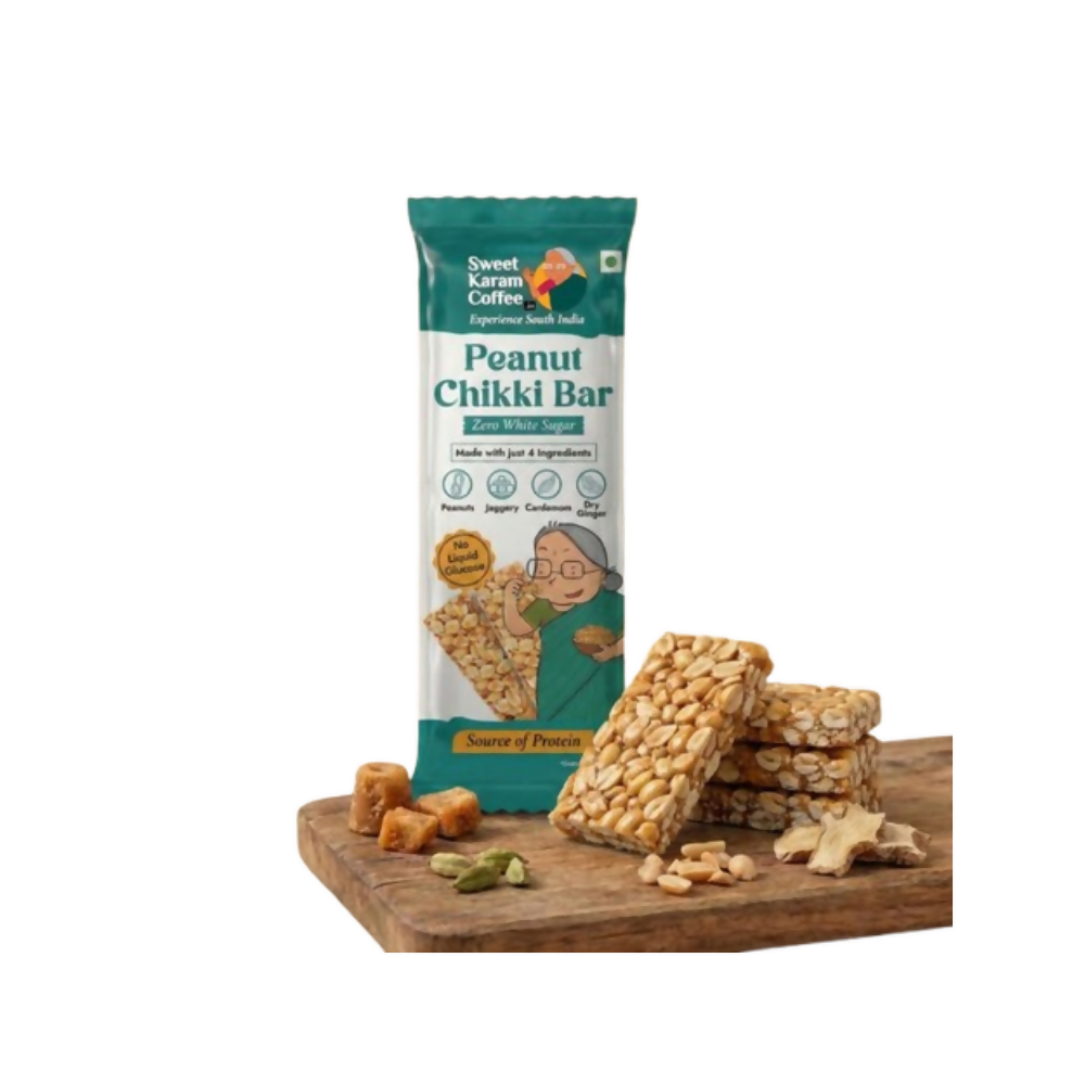 Sweet Karam Coffee Peanut Chikki Bar (Zero White Sugar) - Distacart