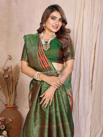 Thumbnail for Aastha Fashion Red Banarasi Tissue Silk Weaving Saree - Distacart
